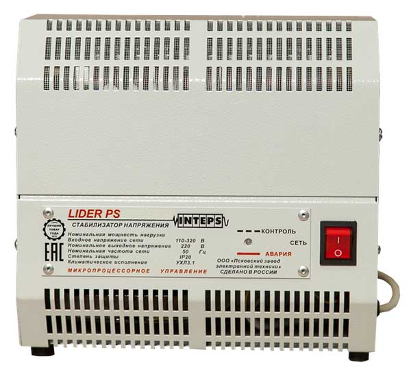 Стабилизатор напряжения LIDER PS900W
